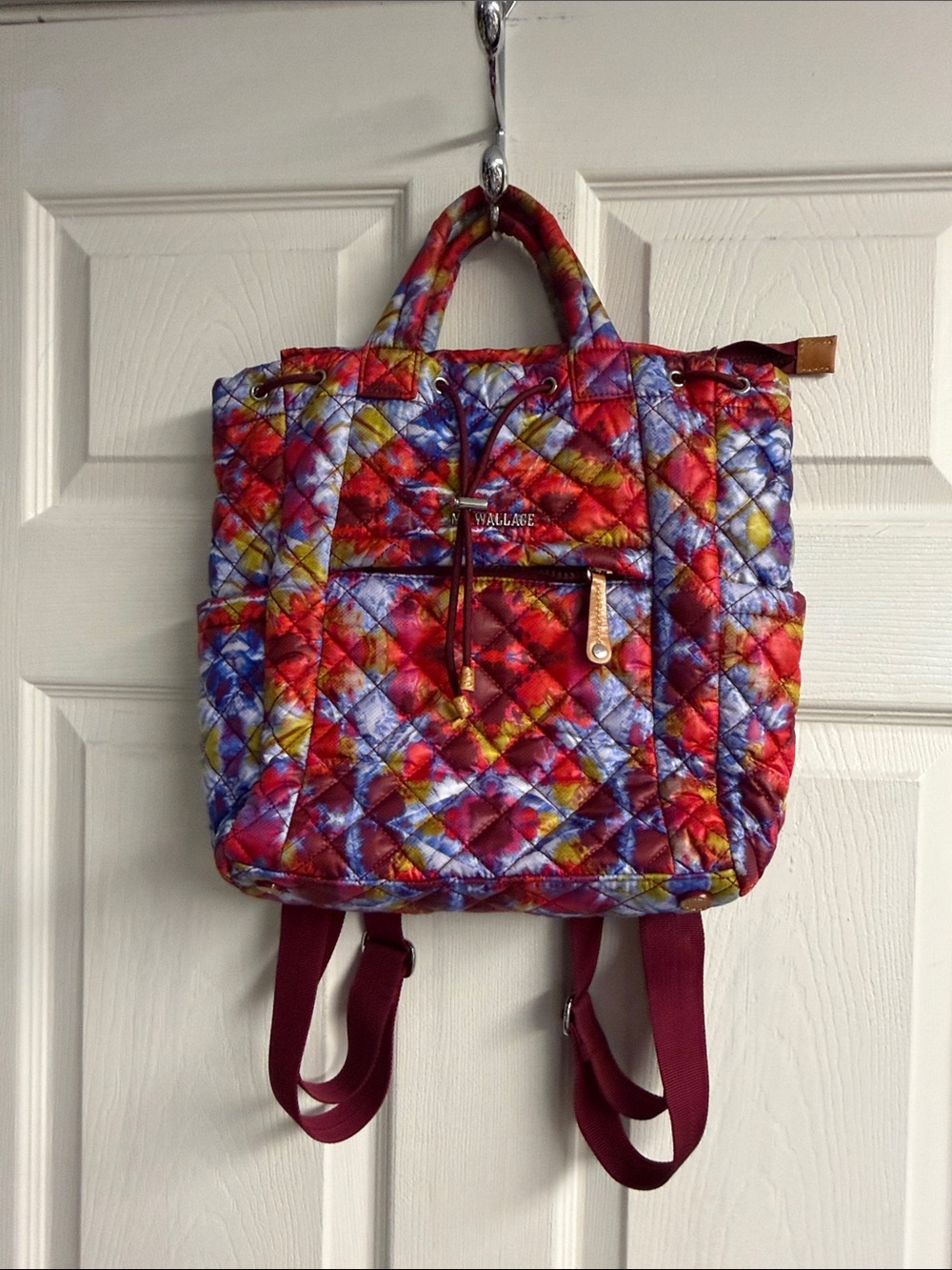 MZ Wallace Preloved Quilted Tie-Dye Backpack Tote